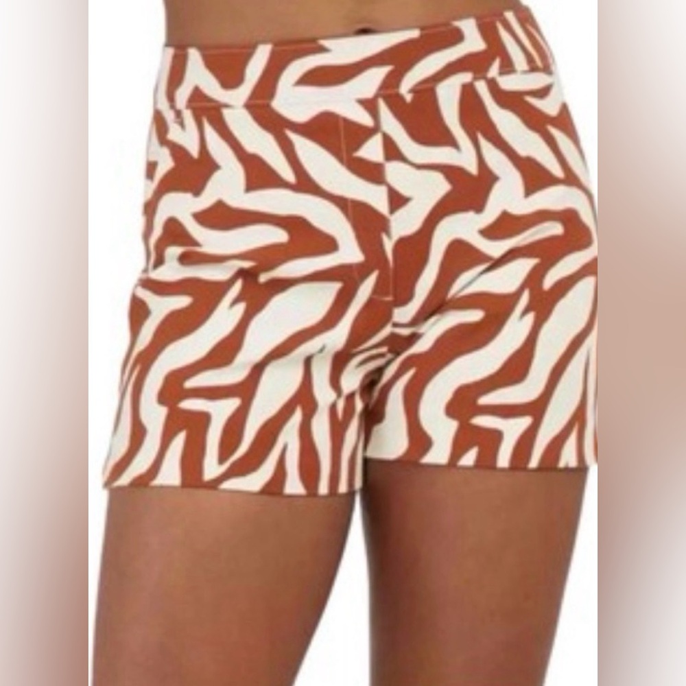 SPANX On the Go High Zebra Print Polished 6” Shorts - XL